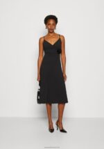 Z62T43 Women Anna Field Jersey Dress Black - Image 2