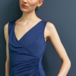 Z62T441 Women Anna Field Top Dark Blue