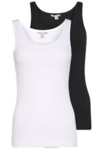 Z62T442 Women Anna Field 2 Pack Top Black/White