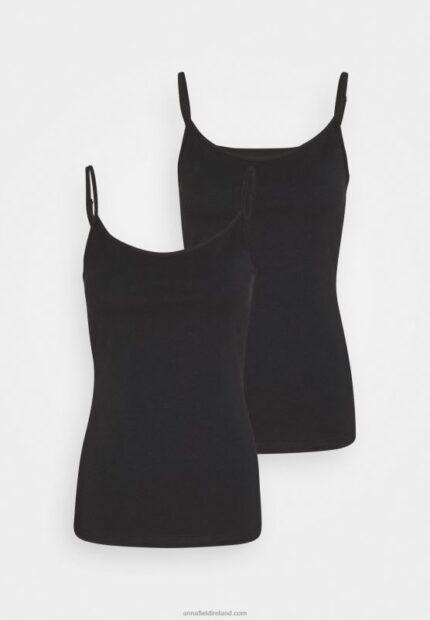 Z62T452 Women Anna Field 2 Pack Top Black