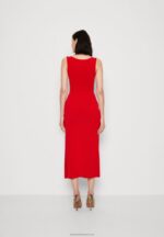 Z62T46 Women Anna Field Jersey Dress Red - Image 3