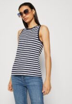 Z62T476 Women Anna Field Top Dark Blue/White - Image 4