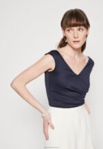Z62T478 Women Anna Field Top Dark Blue - Image 4