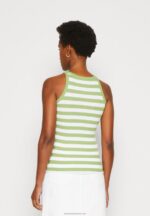 Z62T479 Women Anna Field 2 Pack Top Off-White/Green - Image 3