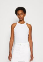 Z62T479 Women Anna Field 2 Pack Top Off-White/Green - Image 4