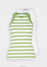 Z62T479 Women Anna Field 2 Pack Top Off-White/Green - Image 6