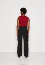 Z62T480 Women Anna Field Top Dark Red - Image 3
