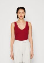 Z62T497 Women Anna Field Top Dark Red