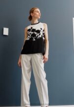 Z62T504 Women Anna Field Blouse Black/White - Image 2