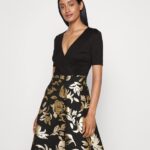 Z62T50 Women Anna Field Cocktail Dress Party Dress Black/Gold