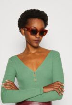 Z62T514 Women Anna Field Long Sleeved Top Green - Image 4