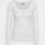 Z62T517 Women Anna Field Long Sleeved Top White