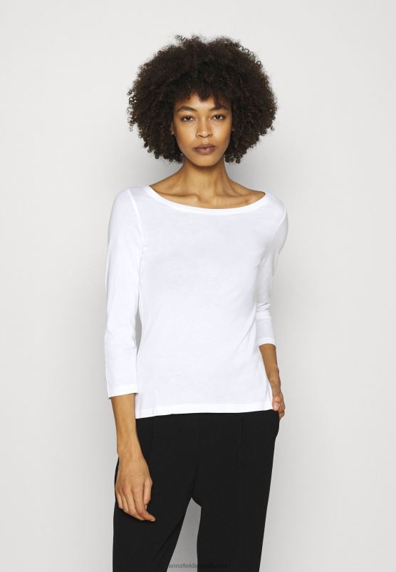 Z62T519 Women Anna Field 2 Pack Long Sleeved Top White/Black - Image 2