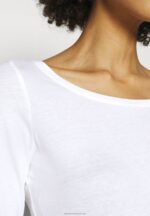 Z62T519 Women Anna Field 2 Pack Long Sleeved Top White/Black - Image 6