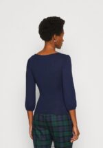 Z62T536 Women Anna Field Long Sleeved Top Dark Blue - Image 3