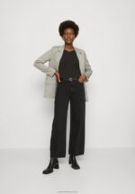 Z62T537 Women Anna Field Long Sleeved Top Black - Image 2