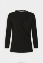 Z62T541 Women Anna Field Long Sleeved Top Black - Image 4