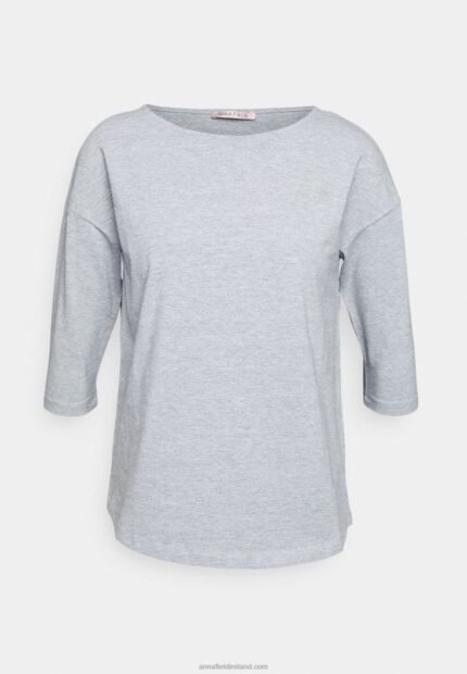 Z62T544 Women Anna Field Long Sleeved Top Mottled Grey