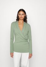 Z62T545 Women Anna Field Long Sleeved Top Light Green