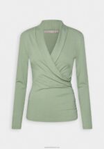 Z62T545 Women Anna Field Long Sleeved Top Light Green - Image 4