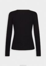 Z62T547 Women Anna Field Long Sleeved Top Black - Image 6