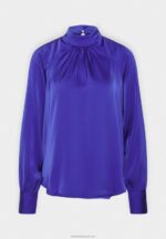 Z62T549 Women Anna Field Long Sleeved Top Blue - Image 4