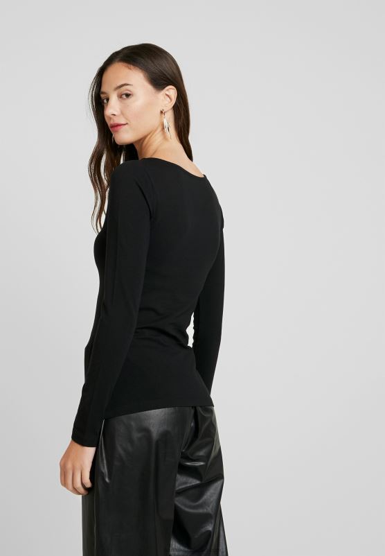 Z62T550 Women Anna Field 2 Pack Long Sleeved Top Black/White - Image 4