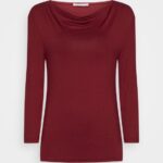 Z62T566 Women Anna Field Long Sleeved Top Dark Red
