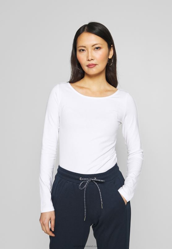 z62t571_women_anna_field_long_sleeved_top_white.jpg Z62T571 Women Anna Field Long Sleeved Top White - Image 1
