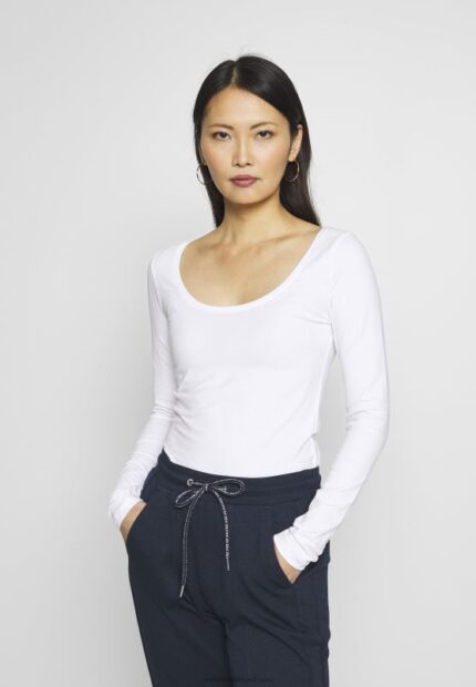 Z62T581 Women Anna Field Long Sleeved Top White