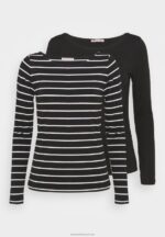 Z62T591 Women Anna Field 2 Pack Long Sleeved Top Black