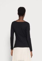 Z62T594 Women Anna Field Basic Long Sleeved Top Black - Image 3