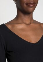 Z62T594 Women Anna Field Basic Long Sleeved Top Black - Image 5