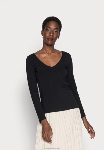 Z62T594 Women Anna Field Basic Long Sleeved Top Black