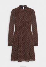 Z62T5 Women Anna Field Day Dress Black/Brown - Image 4