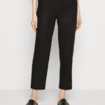 Z62T611 Women Anna Field Linen Mix Trousers Black