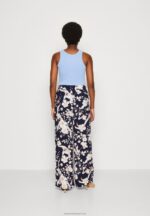 Z62T619 Women Anna Field Trousers Black/Off White/Multi Coloured - Image 3