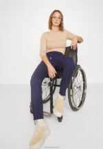 Z62T643 Women Anna Field Trousers Dark Blue - Image 9