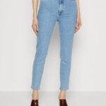 Z62T663 Women Anna Field Slim Fit Jeans Light Blue Denim