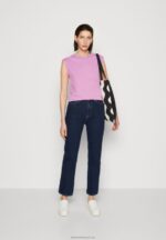 Z62T664 Women Anna Field Straight Leg Jeans Blue Denim - Image 2