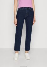 Z62T664 Women Anna Field Straight Leg Jeans Blue Denim
