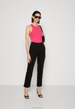 Z62T665 Women Anna Field Straight Leg Jeans Black Denim - Image 2