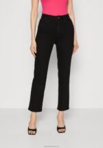 Z62T665 Women Anna Field Straight Leg Jeans Black Denim