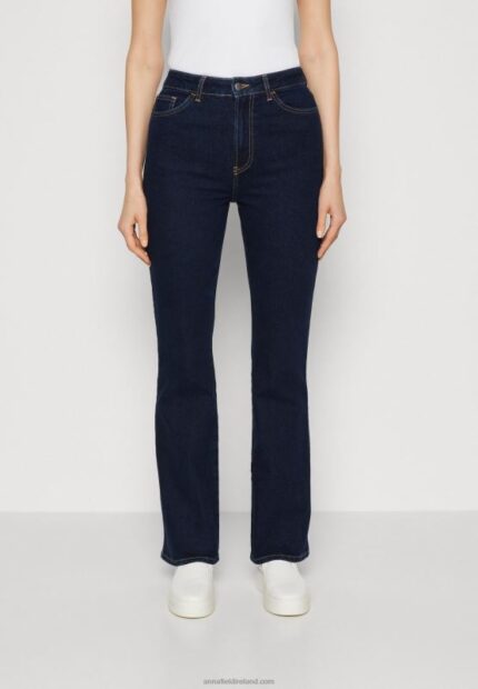 Z62T666 Women Anna Field Flared Jeans Dark Blue