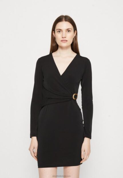 Z62T66 Women Anna Field Jersey Dress Black