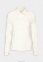 Z62T672 Women Anna Field Button-Down Blouse Off-White - Image 4