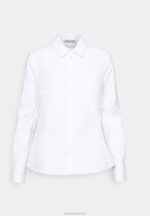 Z62T675 Women Anna Field Button-Down Blouse White