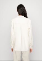 Z62T680 Women Anna Field Linen-Mix Button Down Blouse Button-Down Blouse Beige - Image 3