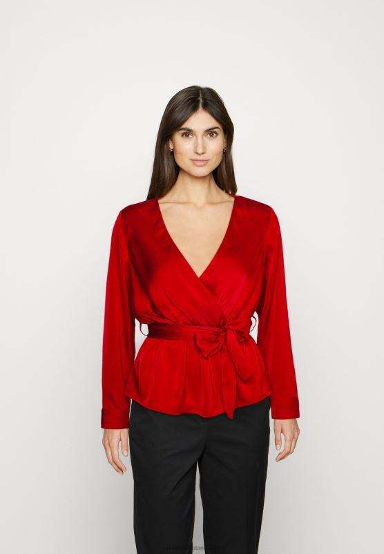 z62t682_women_anna_field_blouse_red.jpg Z62T682 Women Anna Field Blouse Red - Image 1