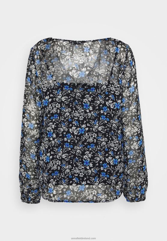 Z62T698 Women Anna Field Blouse Black/Multicolor - Image 2